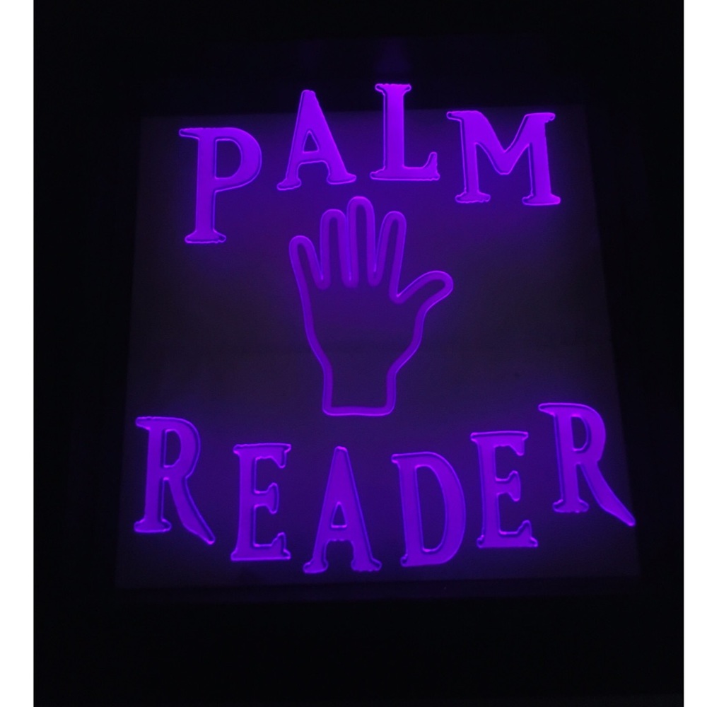 Spiritual Palm Reader LED Frame 7x7 inch